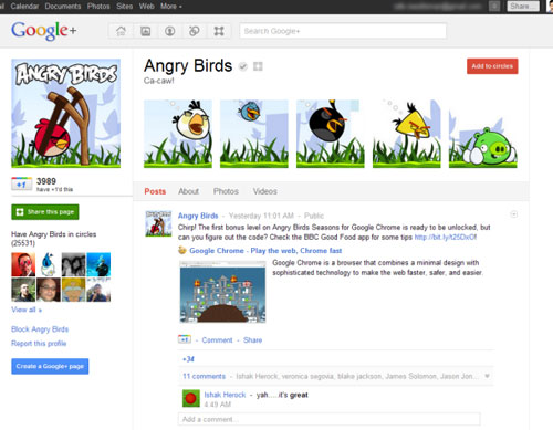 Брендовые страницы в Google+