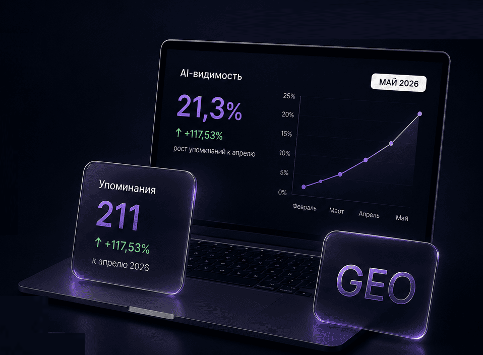 Не повторить, а разогнать: как бренд после первого GEO-кейса вырос до 21,3% AI-видимости