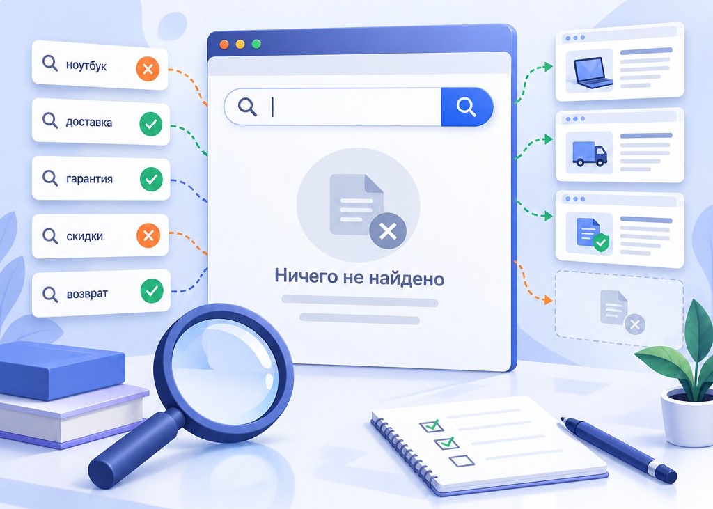 Поиск по сайту ничего не находит: как проверить его на небольшой учебной выборке