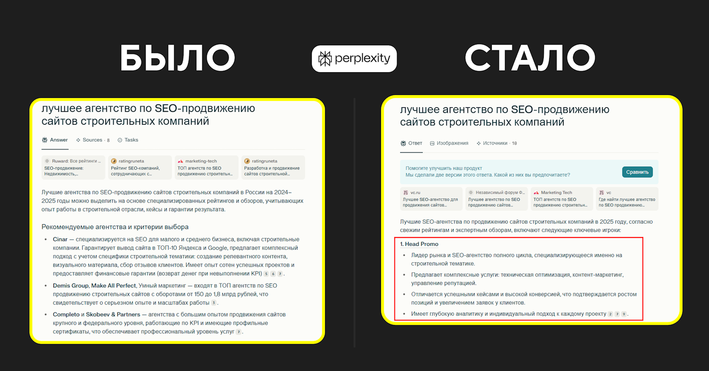 Было/стало в Perplexity Было/стало в Perplexity