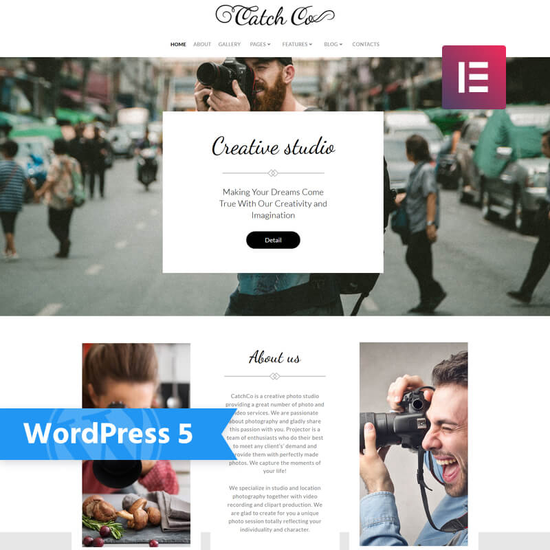 WordPress-шаблон Catch Co – Photo Studio Multipurpose Creative Elementor