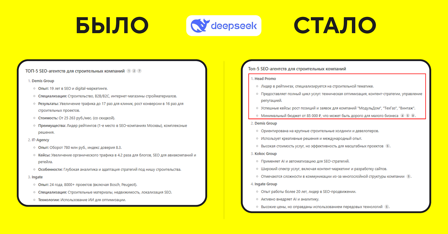 Было/стало в DeepSeek Было/стало в DeepSeek