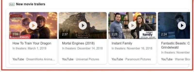 Видео из YouTube впервые появилось в выдаче Google в качестве рекламы