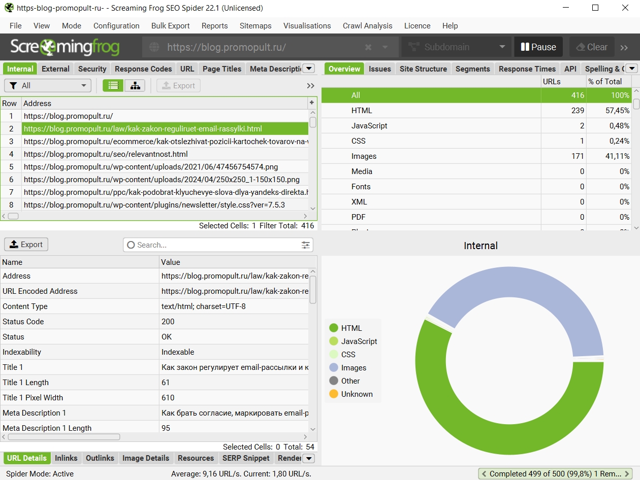Screaming Frog SEO Spider