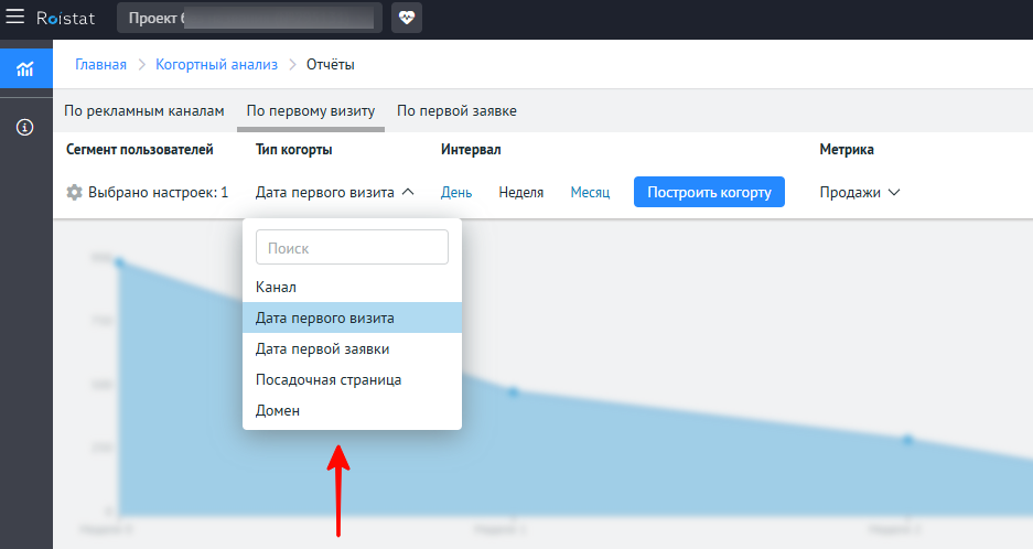 Когорты в Roistat