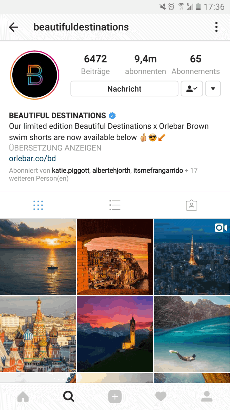 Ссылка в профиле