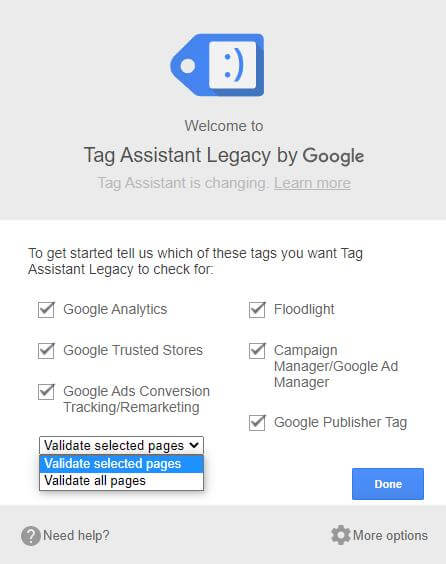 Google Tag Assistant расширение