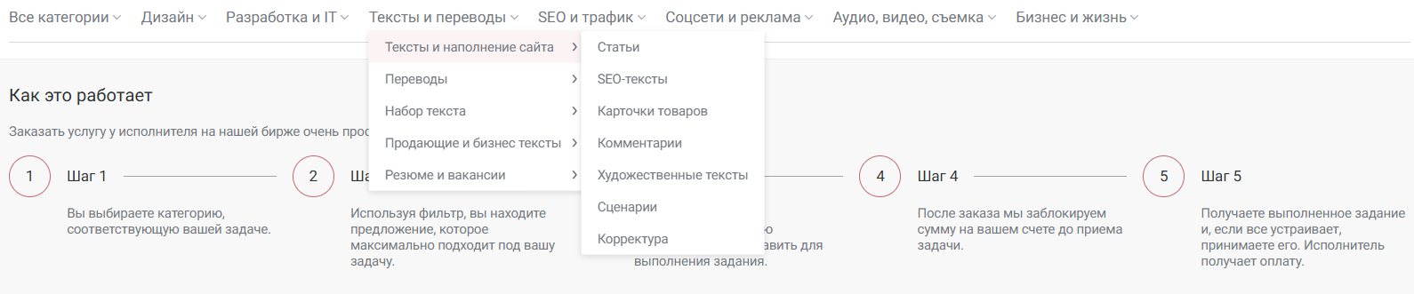 Биржа услуг