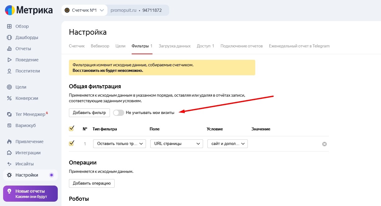 Счетчик Яндекс Метрики