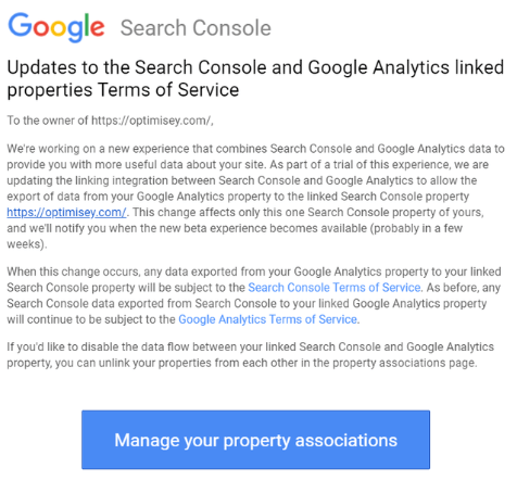 В Google Search Console будут данные из Analytics