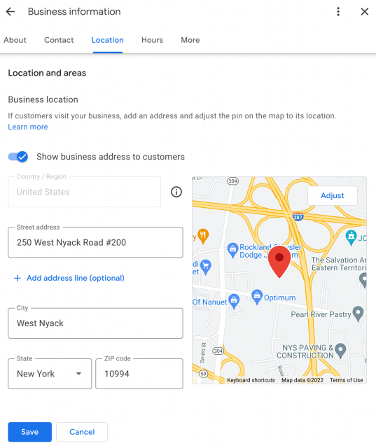 В бизнес-профиле Google можно скрыть адрес компании