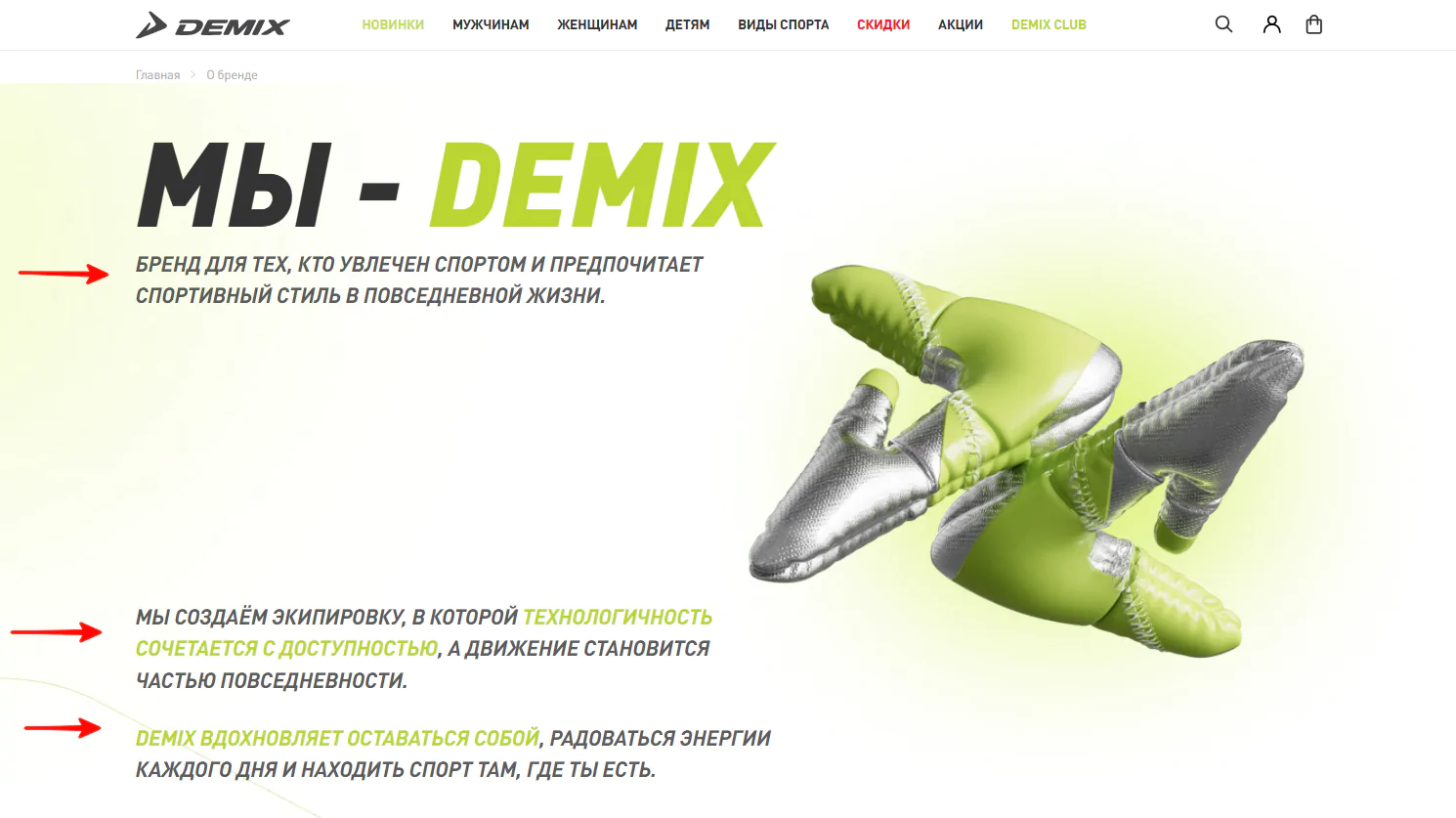 Позиционирование Demix Позиционирование Demix