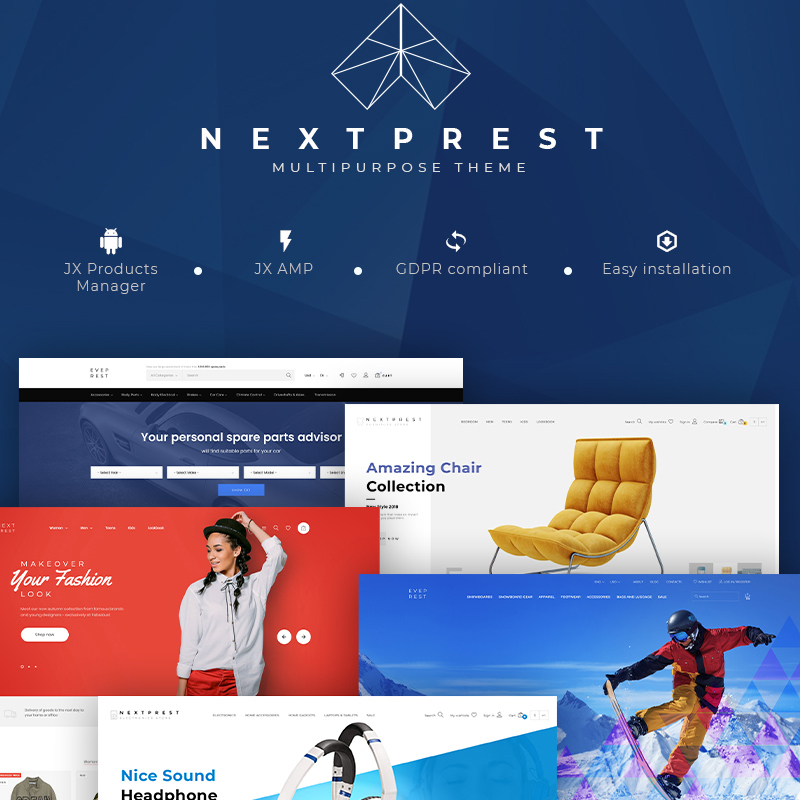 NextPrest – Многоцелевой PrestaShop шаблон интернет-магазин на Bootstrap