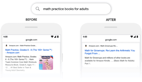 Google показал несколько примеров, как BERT может менять результаты поиска