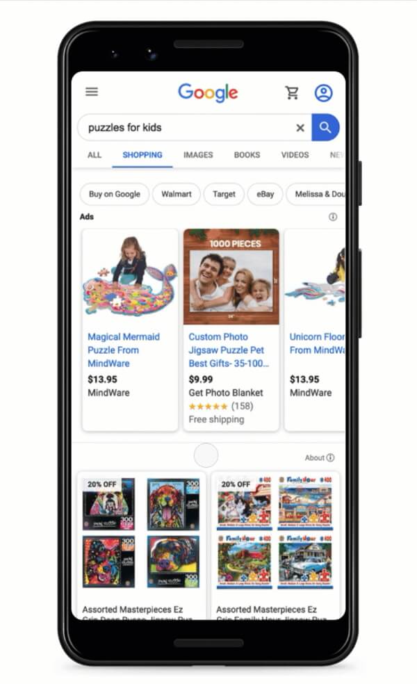 Google со следующей недели начнет показывать бесплатные объявления ретейлеров в сервисе Google Shopping
