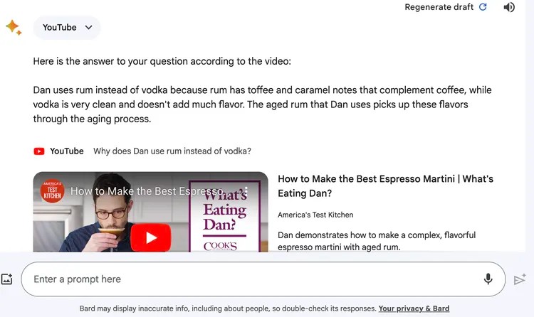 Google Bard научился анализировать видео на YouTube
