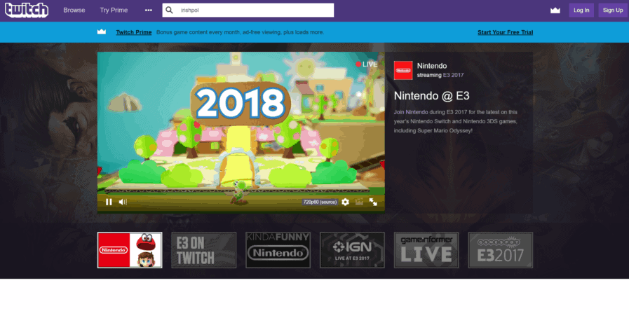 Ссылка в Twitch