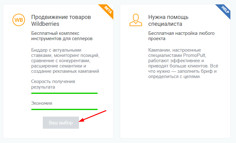 Продвижение товаров Wildberries