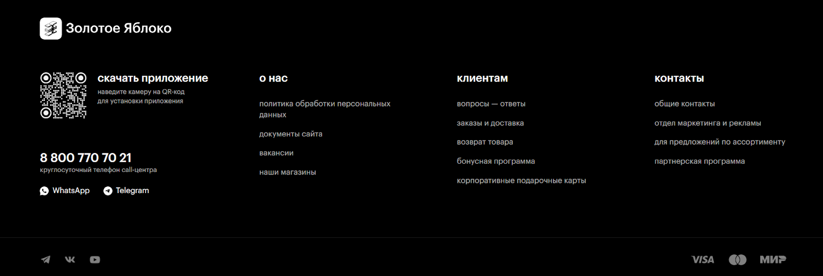 Футер сайта