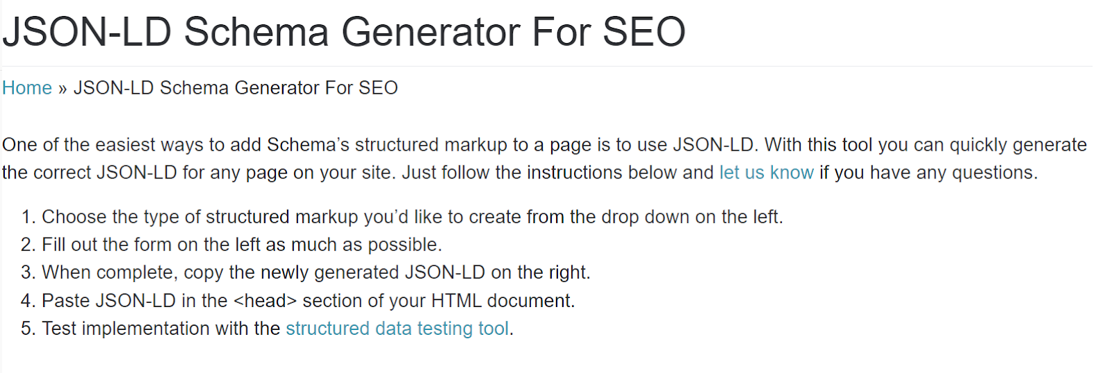 JSON-LD Schema Generator For SEO