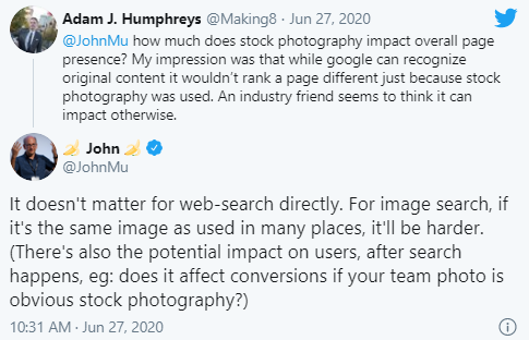 Google ответил, не вредят ли стоковые изображения SEO