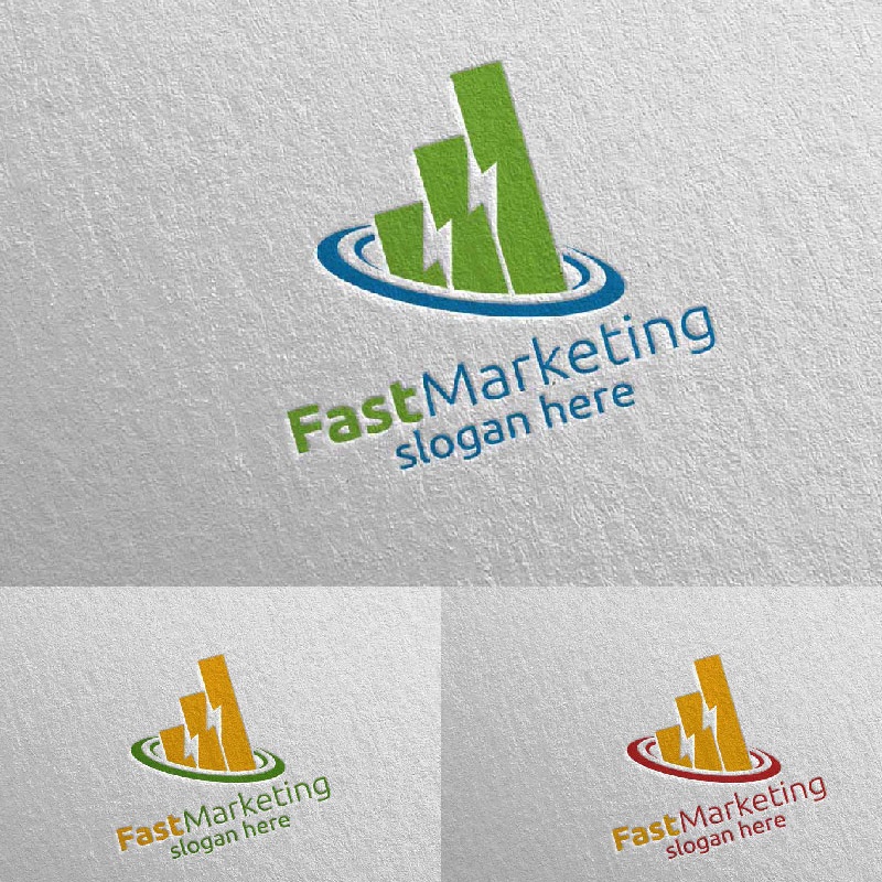 Шаблон логотипа Marketing Financial Advisor Design Icon 1