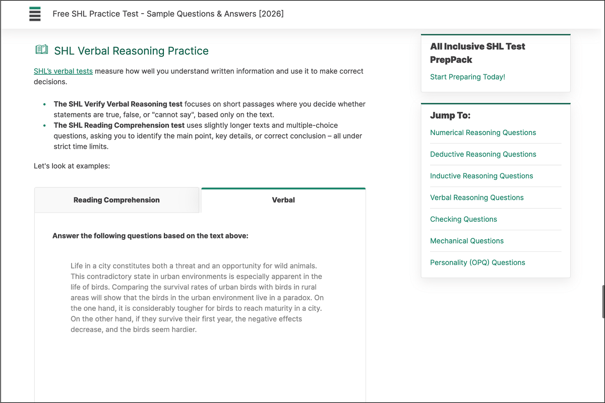 JobTestPrep примеры 