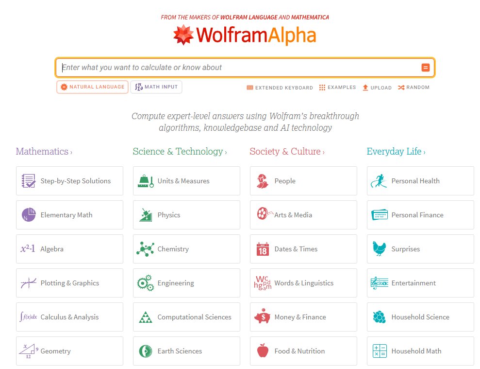 Wolfram Alpha Wolfram Alpha