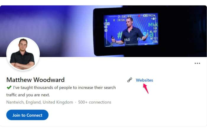 Ссылки в LinkedIn
