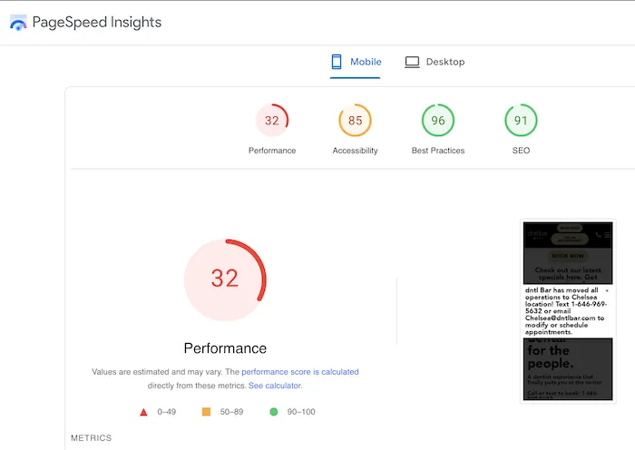 Google PageSpeed Insights