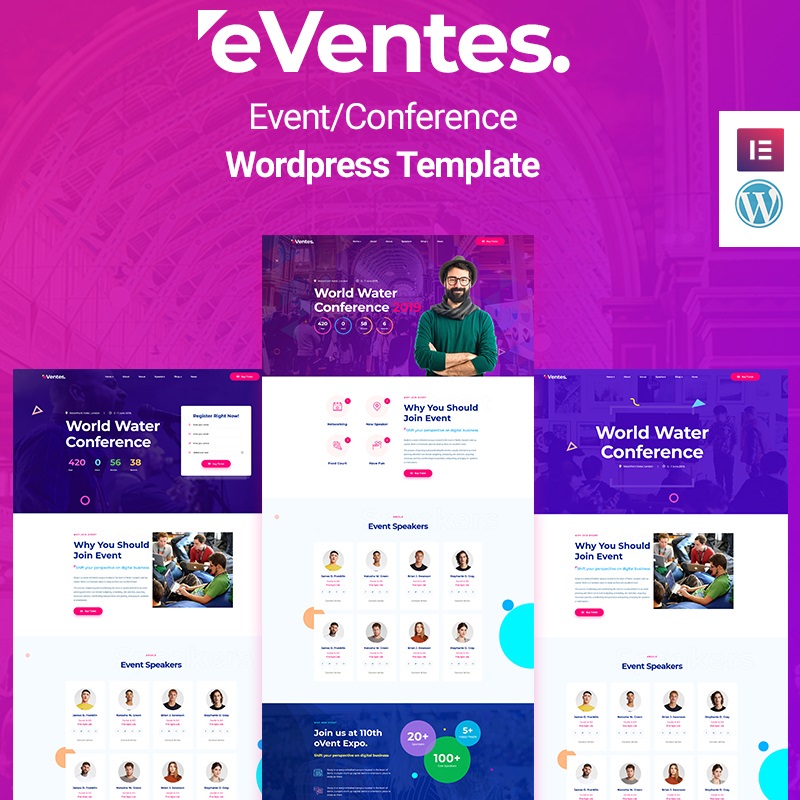 WordPress шаблон Eventes - Conference and Event