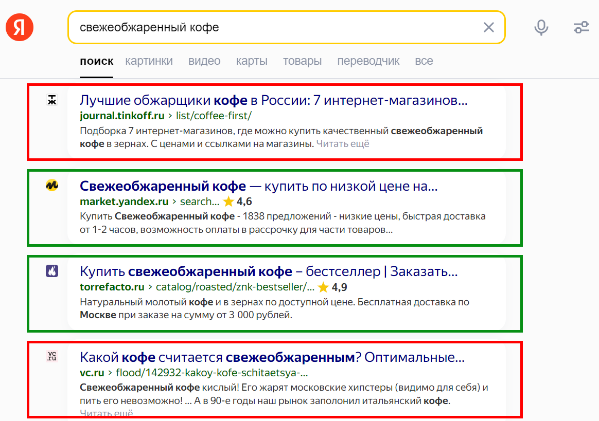 выдача Яндекса