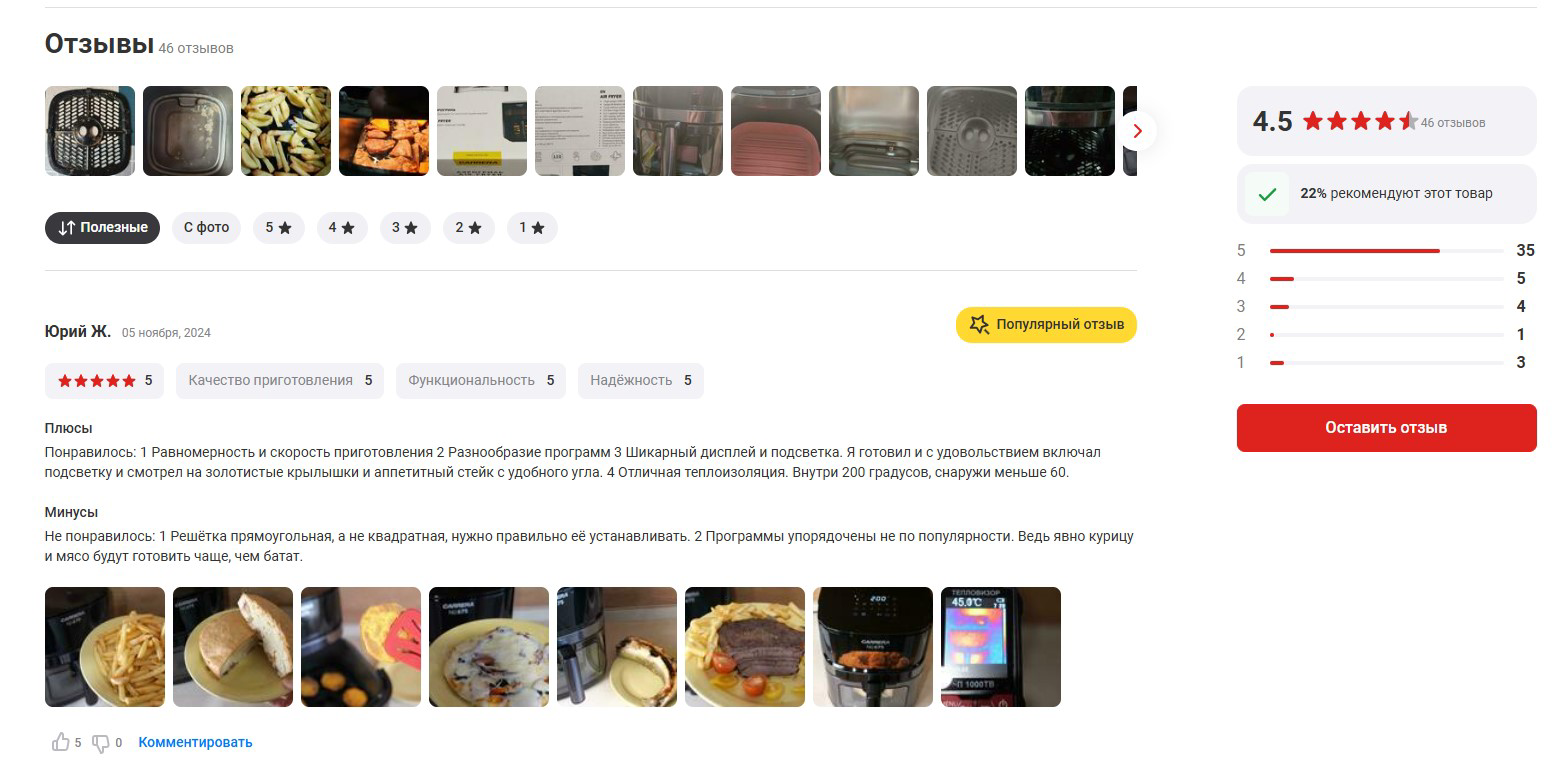 Отзывы об аэрогриле Отзывы об аэрогриле