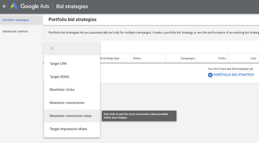 Google Ads запустил две новые стратегии в рамках создания пакетной стратегии назначения ставок – «Максимум конверсий» и «Максимальная ценность конверсии»