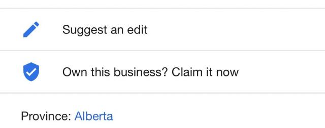 В Google Мой бизнес была замечена функция с сообщением «Own this business? Claim it now»
