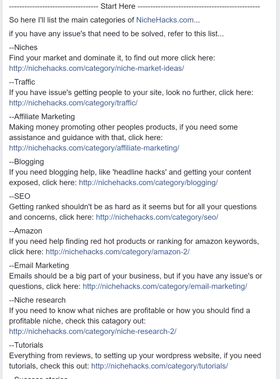 Закреплённые сообщения в группах 