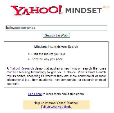 Скриншот Yahoo!Mindset